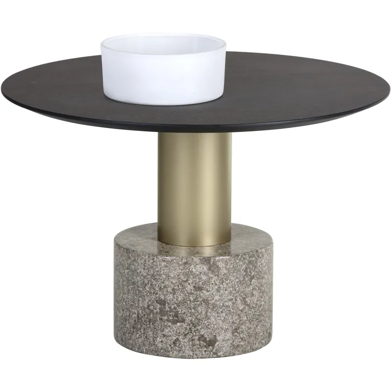 Affordable Monaco 23.5 X 15.75 inch Gold / Grey Marble / Charcoal Grey Coffee Table