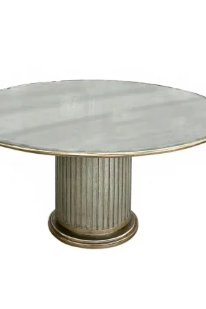Fresh Stock Dorian 60.25 X 60.25 inch Gold Dining Table