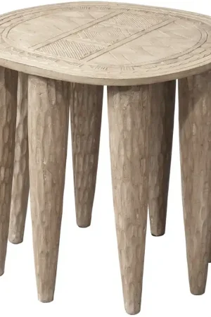 Affordable Naga 22 X 21.25 inch Bleached Side Table