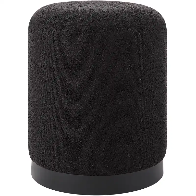 Castillo 18.11 inch Black and Matte Black Ottoman Money Back Guarantee