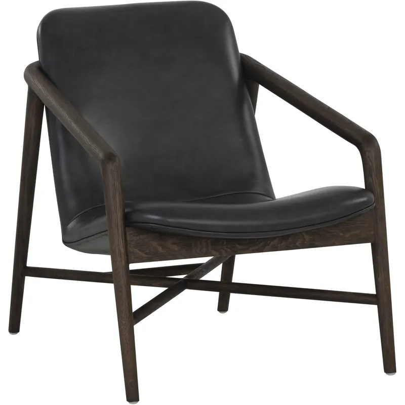 Cinelli Distressed Brown / Brentwood Charcoal Leather Lounge Chair Order Now