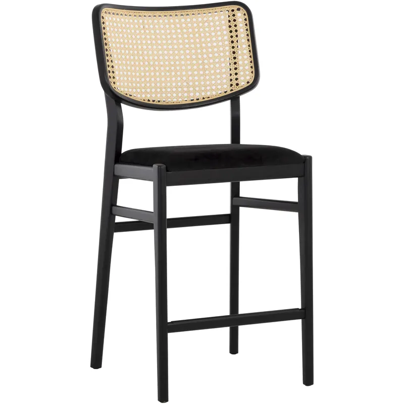 Annex 40.5 inch Abbington Black / Natural Counter Stool Budget