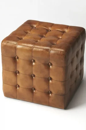 Accent Seating LeonBrown Leather Bench Buy Online