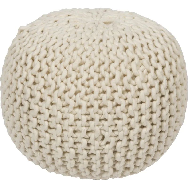 Big Sale DeSoto 14 inch Tan Pouf, Round
