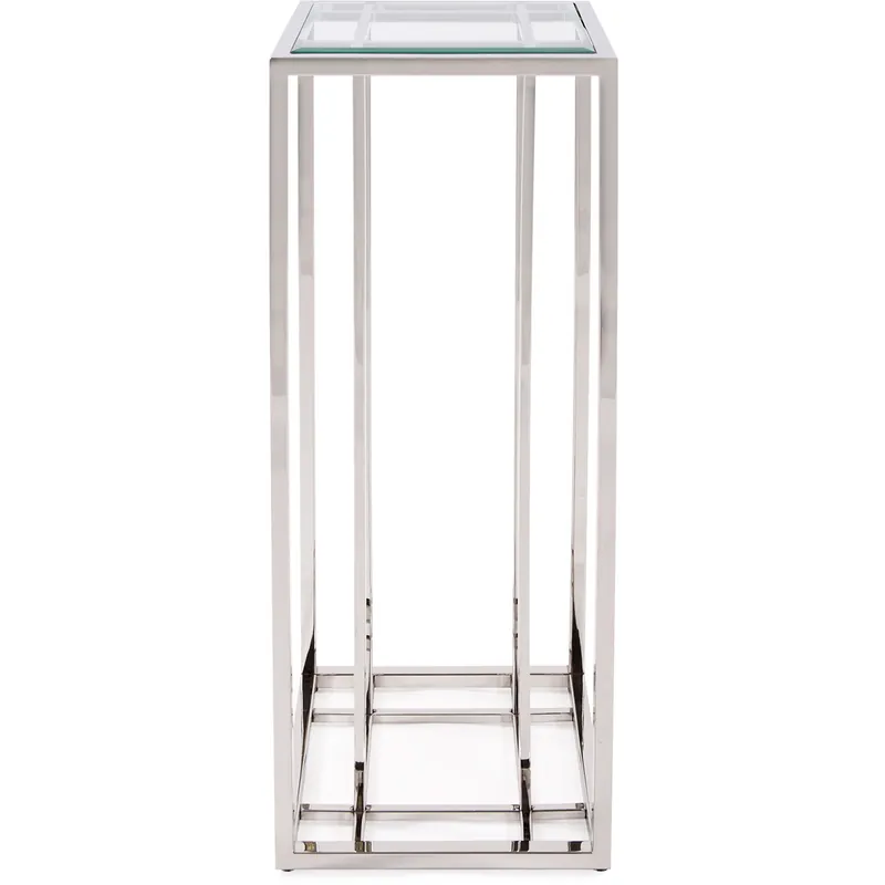 Echo 36 X 14 inch Polished Stainless Steel Pedestal Table Exclusive Offer