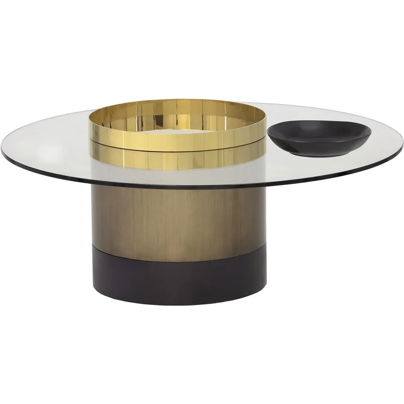 Haru 35.5 X 15.75 inch Clear / Gold Coffee Table Bulk Order