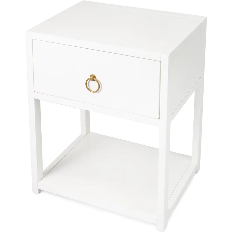 Viral Lark White End or Side Table