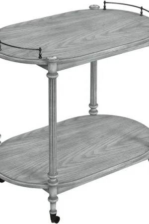 Affordable Kathleen 2 Tier Bar Cart in Gray
