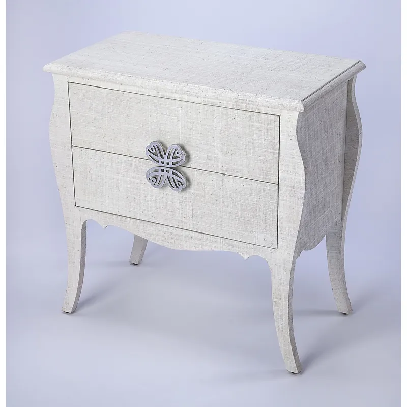 Butler Loft FeliciaWhite Raffia Chest/Cabinet Price Drop