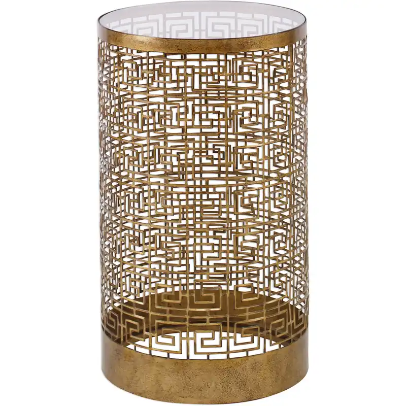 Algernon 24 X 14 inch Antiqued Gold Accent Table Save Now