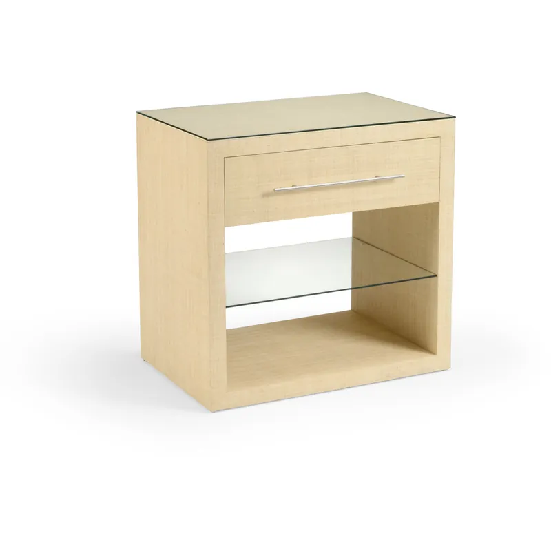 Buy Today Wildwood 31 X 30 inch Natural/Clear/Brushed Nickel Side Table