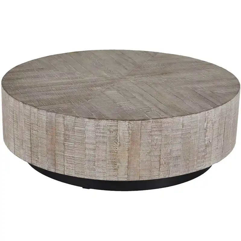 Last Chance Colton 48 X 48 inch Charcoal Oak / Rusty Black Coffee Table