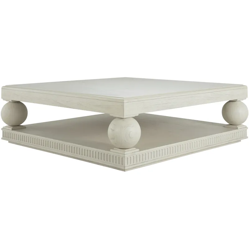 Viral Bronte 54 X 54 inch Antique Brushed White Coffee Table