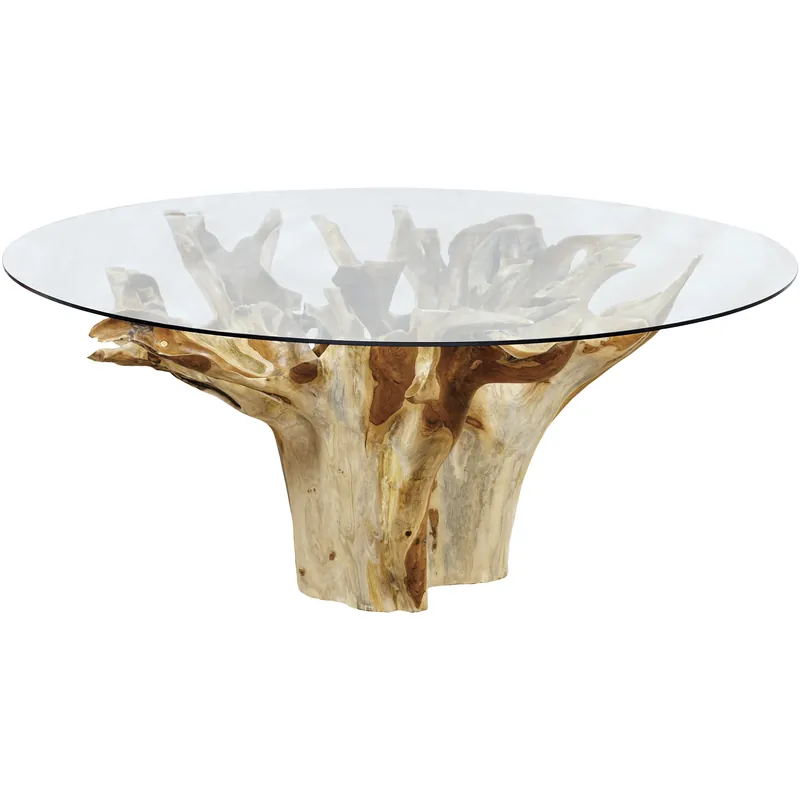 New Orleans 72 X 72 inch Natural with Clear Dining Table Big Sale