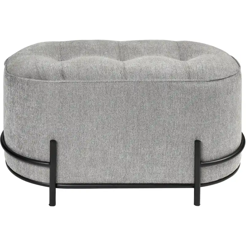 Brida 18.25 inch Gray with Black Ottoman Seasonal Sale