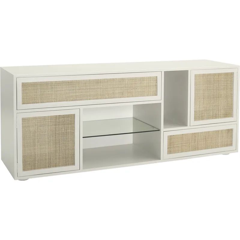 Clearwater Shoji White with Natural and Clear Credenza Reduced Price