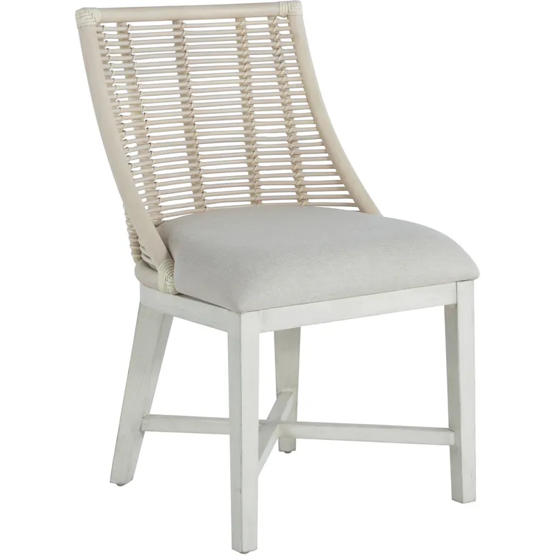 Hamlet White Rattan / White Leather / Vienna Custard / Sesame White Dining Chair Save Now