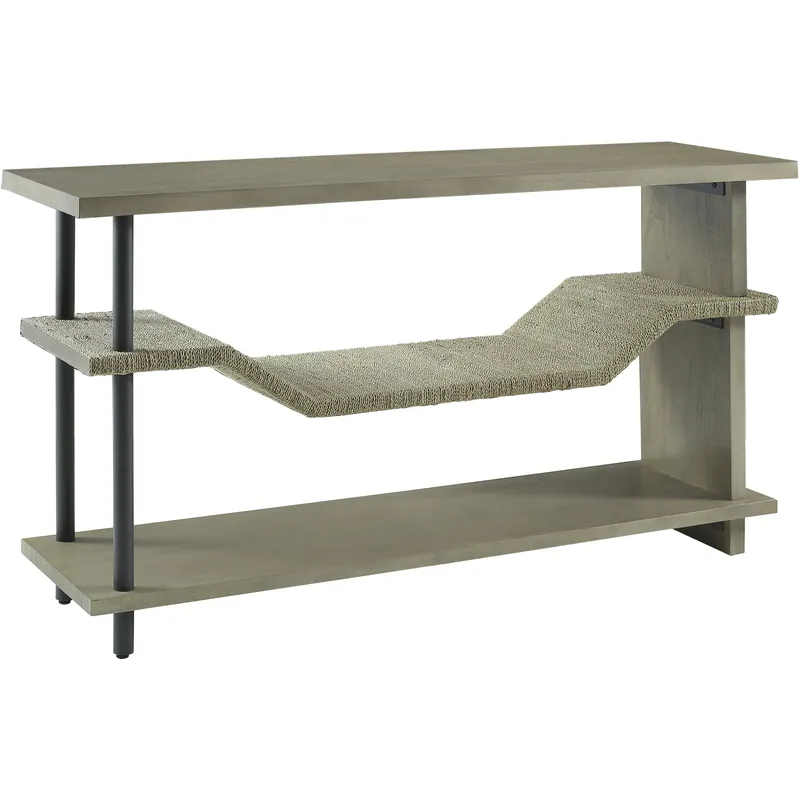 Riverview 54 X 16 inch Graywash with Natural and Black Console Table Buy Direct