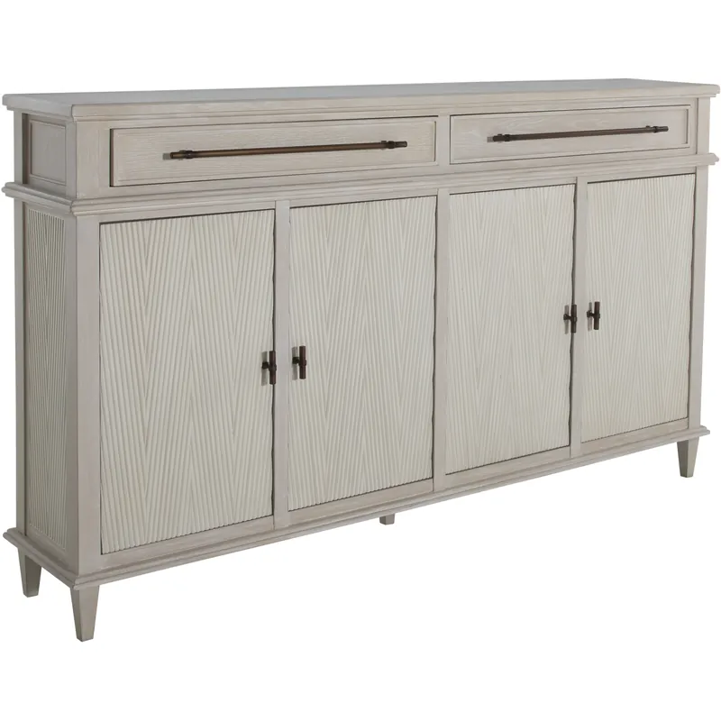 Isaac Cerused White and Sesame White Long Cabinet Grab Now