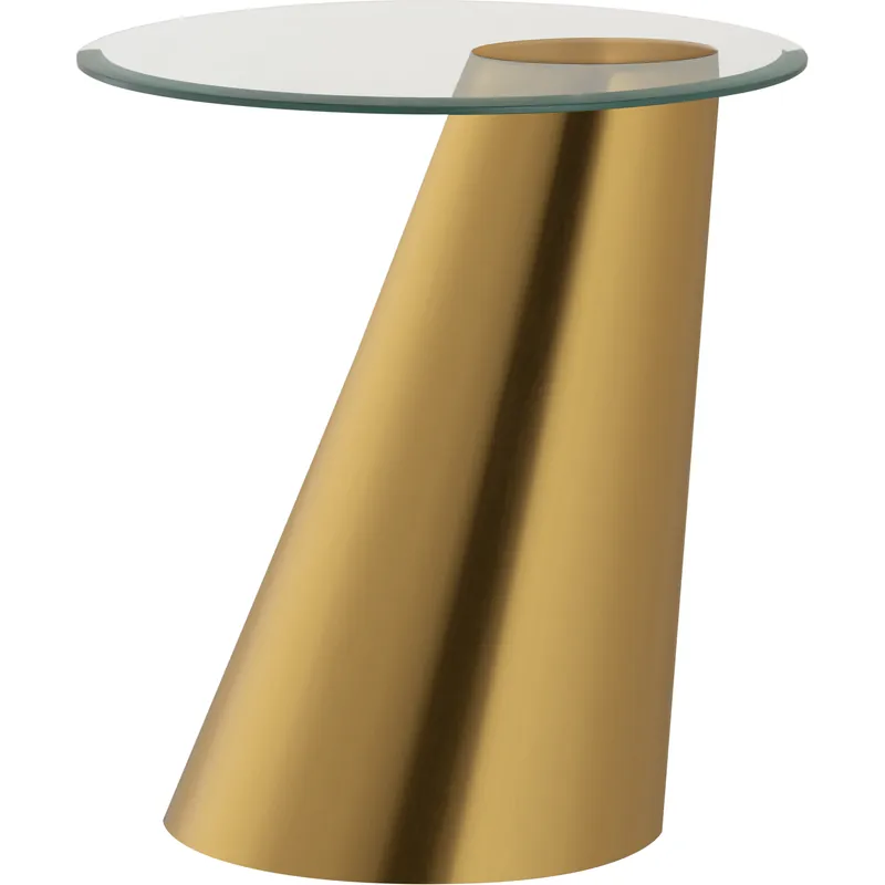Cone 18 X 17 inch Brass with Clear Accent Table Flash Sale