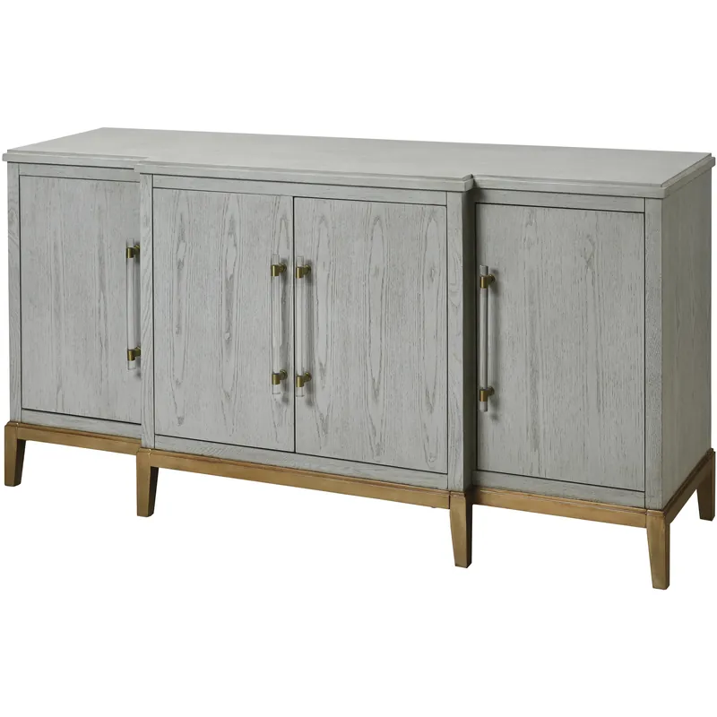 Geneva 68 inch Gray with Gold Media Console Holiday Sale