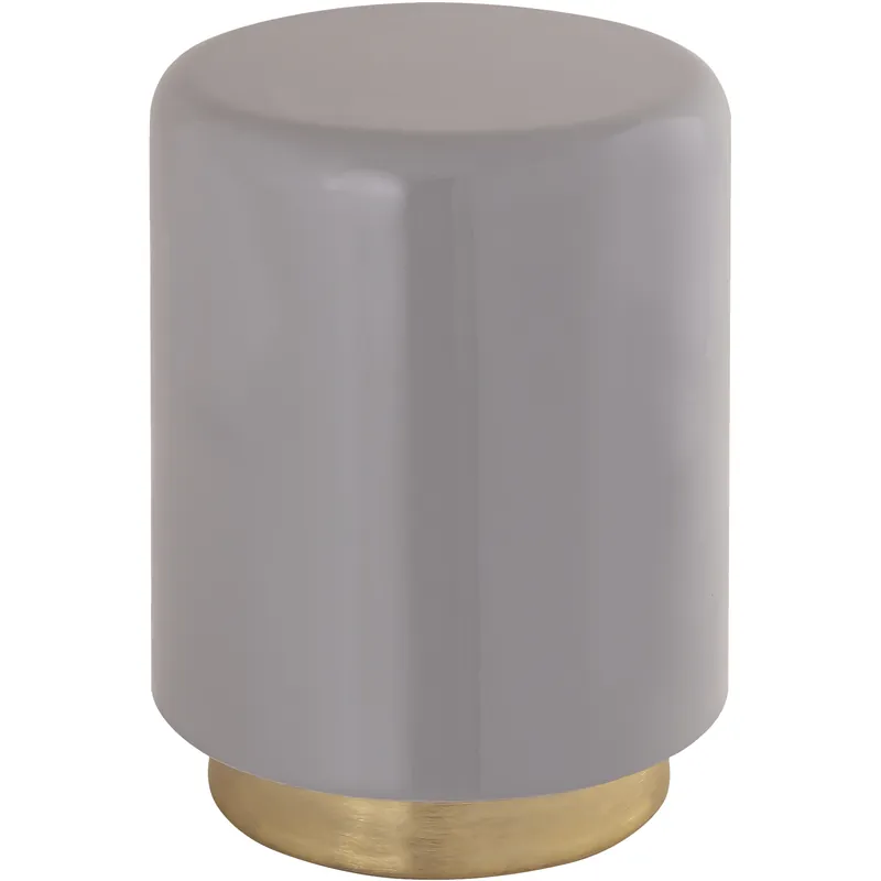 One Day Deal Genesis 18.5 X 12 inch Gray Enamel with Gold Accent Table