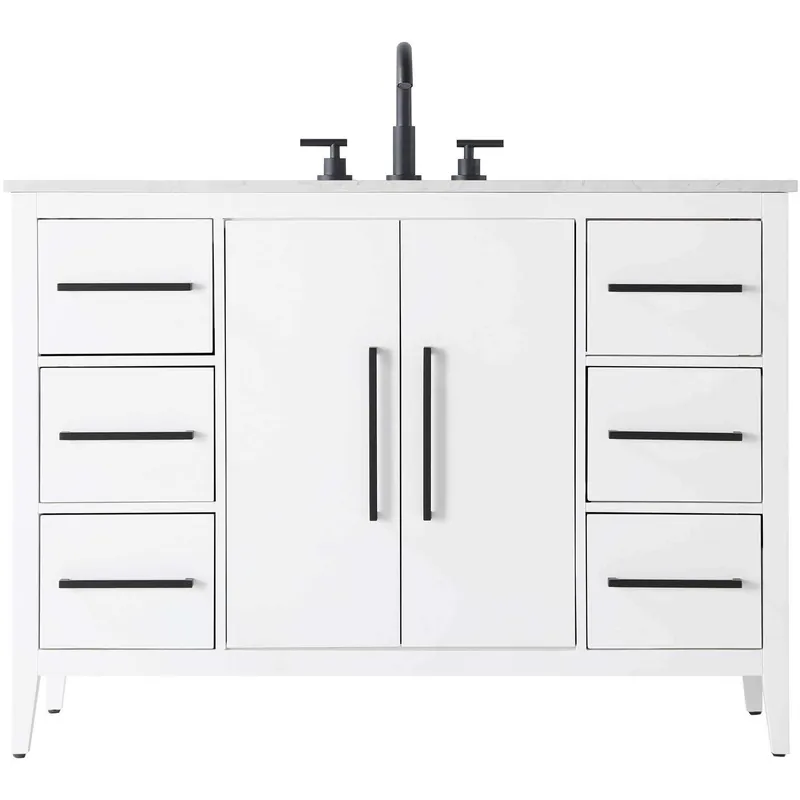 Millie 48 X 35 inch White Bathroom Vanity Cabinet New Release