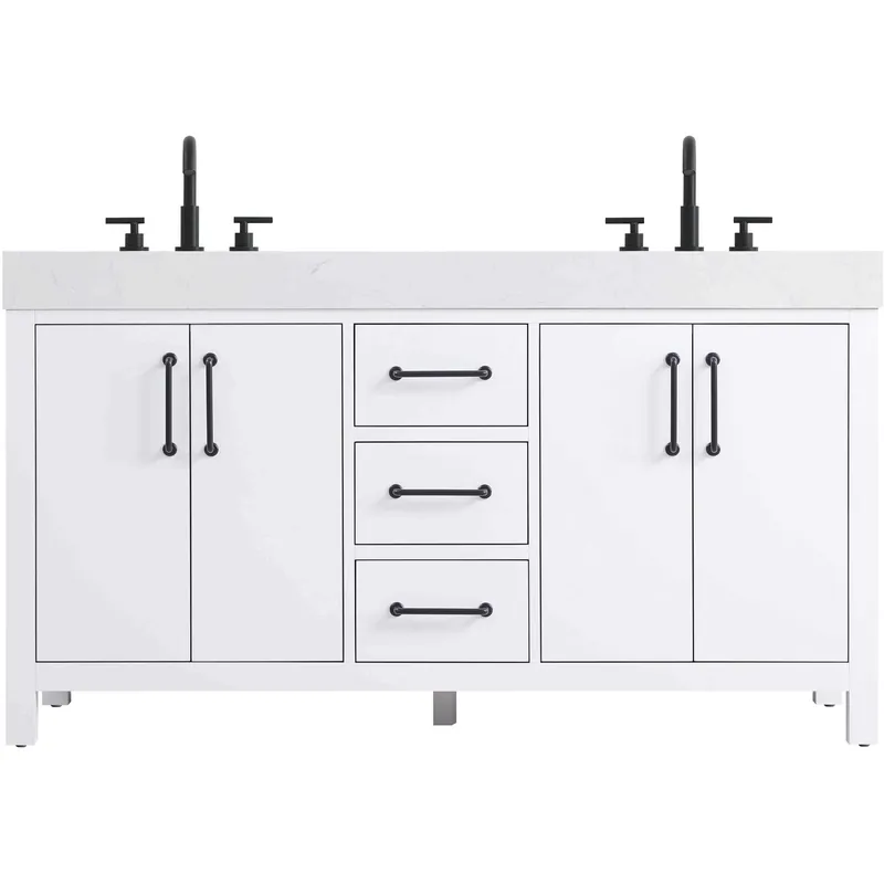 Bulk Order Nathan 60 X 34 inch White Bathroom Vanity Cabinet