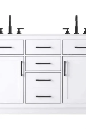 Alden 54 X 35 inch White Bathroom Vanity Cabinet Affordable