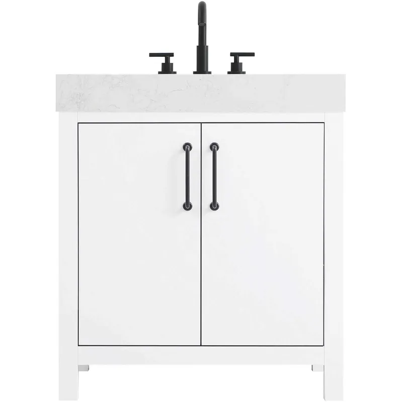 Nathan 30 X 34 inch White Bathroom Vanity Cabinet Direct From Manufacturer