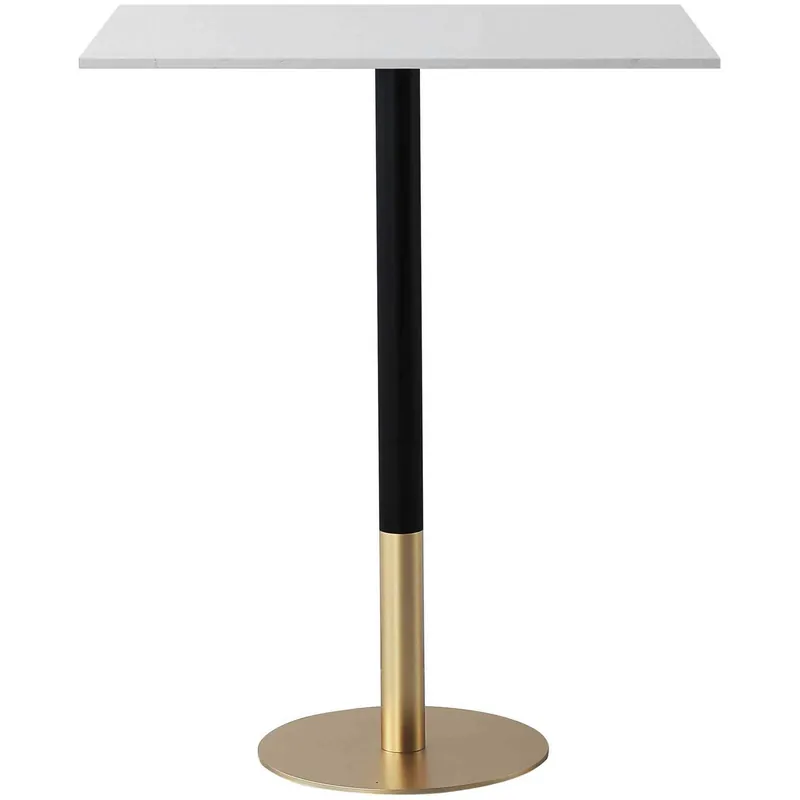 Best Choice Ronan 39.5 X 31.5 inch White and Gold Pub Table