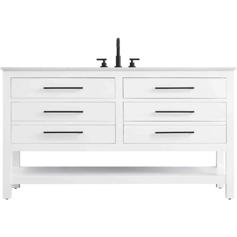 Buy Online Karson 60 X 34 inch White Bathroom Vanity Cabinet