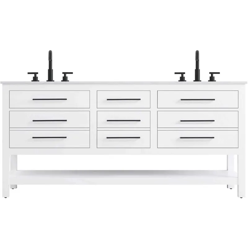 Karson 72 X 34 inch White Bathroom Vanity Cabinet Low Price