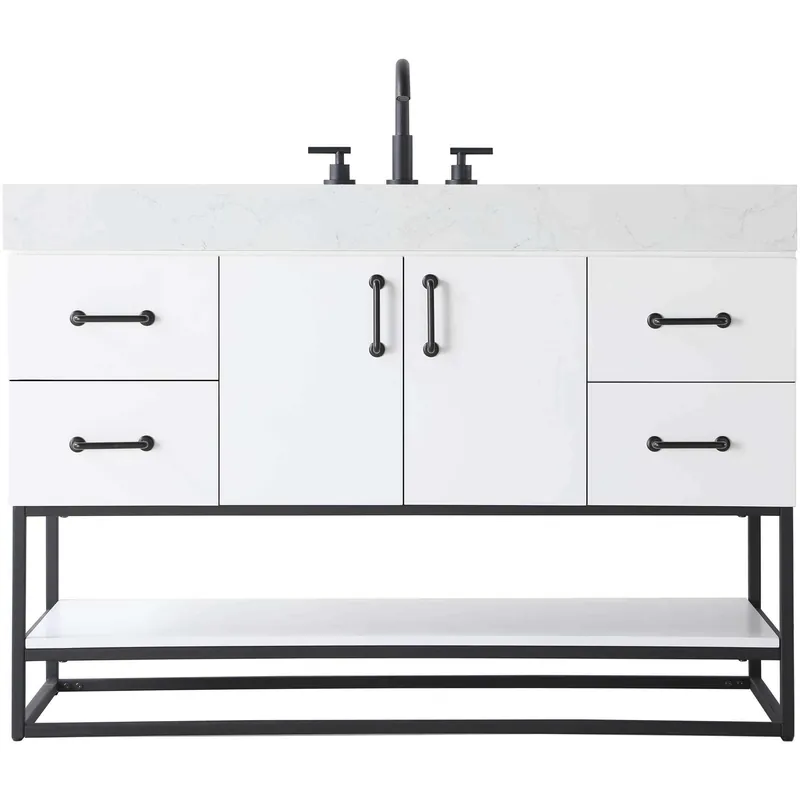 Best Choice Caroline 48 X 34 inch White Bathroom Vanity Cabinet