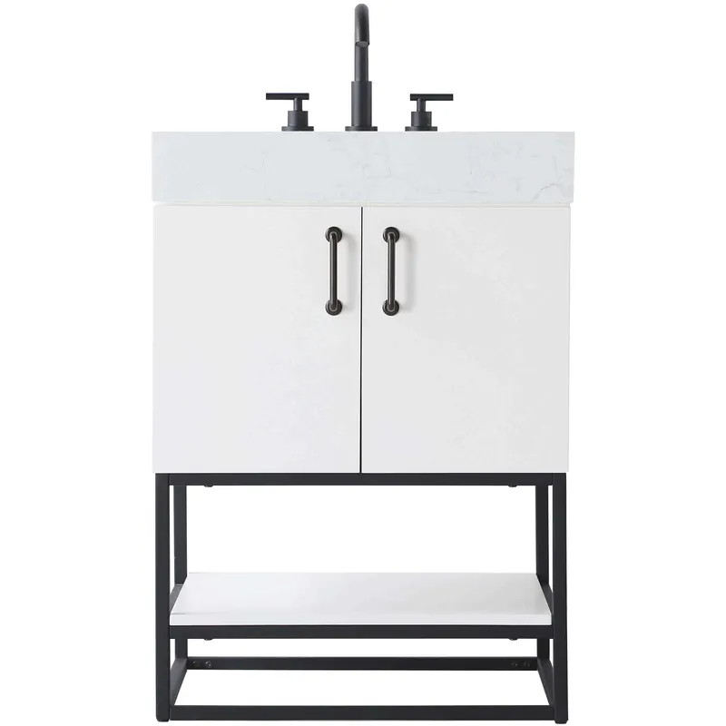 Caroline 24 X 34 inch White Bathroom Vanity Cabinet Certified