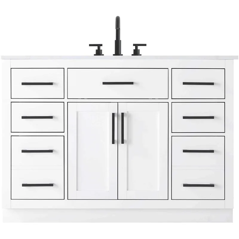 Alden 48 X 35 inch White Bathroom Vanity Cabinet Direct From Factory