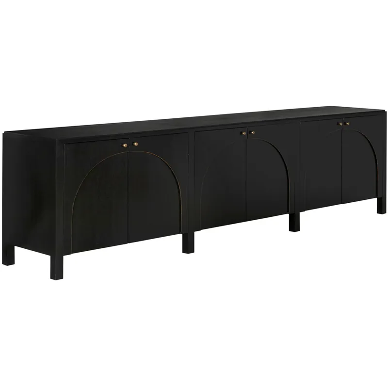 Weston 117 X 20.5 inch Hand Rubbed Black with Light Brown Sideboard, Extra Large Must Have