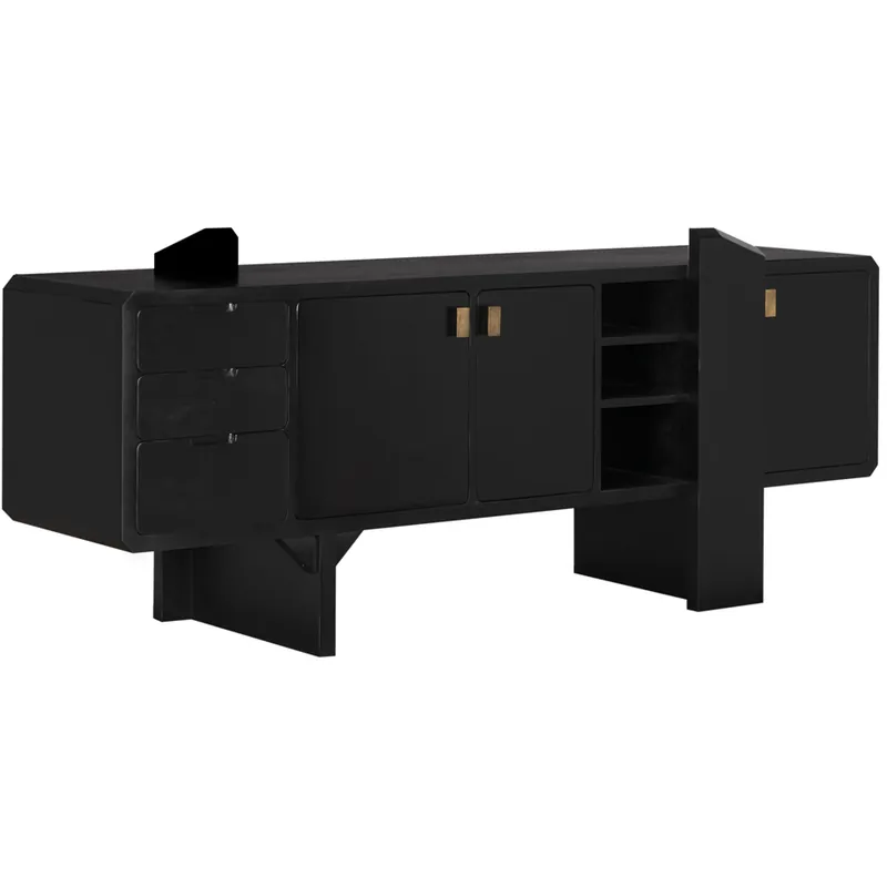 Dallas 78.5 X 21.5 inch Hand Rubbed Black Sideboard Budget