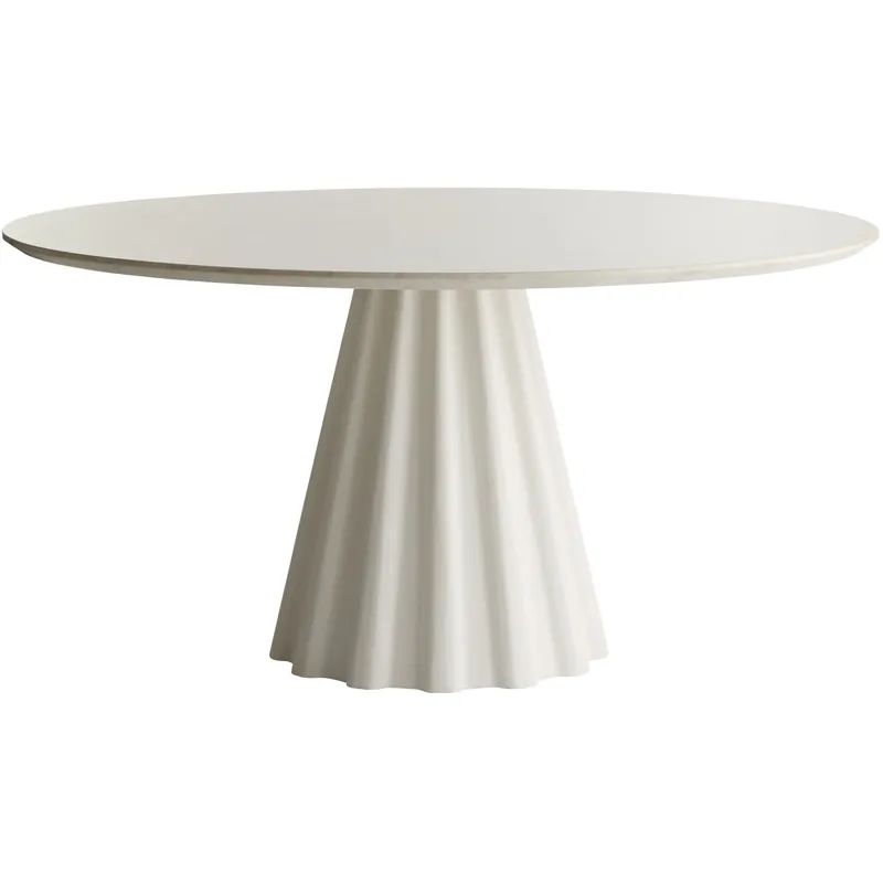 Trusted Brand Rinny 60 inch White and White Gesso Dining Table, Large