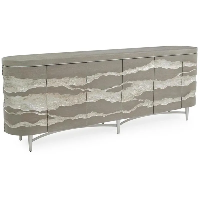 Cheap Alpine 94.25 X 18.25 inch Gray Driftwood Credenza