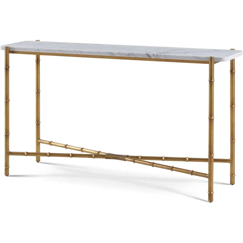 Fresh Stock Kesden 60 X 16 inch Satin Brass Console Table