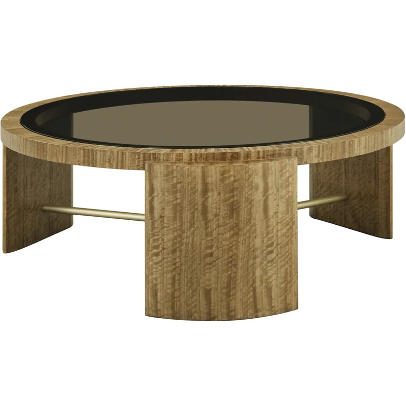 Jenson 48 X 48 inch Cocktail Table, Wooden with Glass Top Seasonal Sale