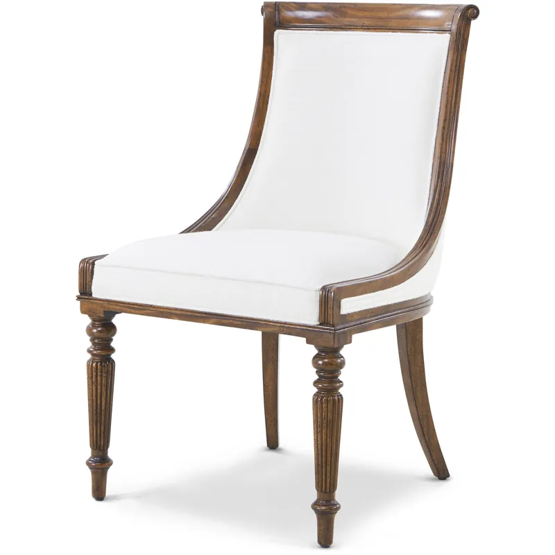 Floris Dining Side Chair, Wooden, Upholstered, Althorp Living History Flash Sale