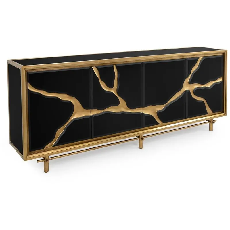 Ravine Black 94 X 18.25 inch Credenza Professional Grade