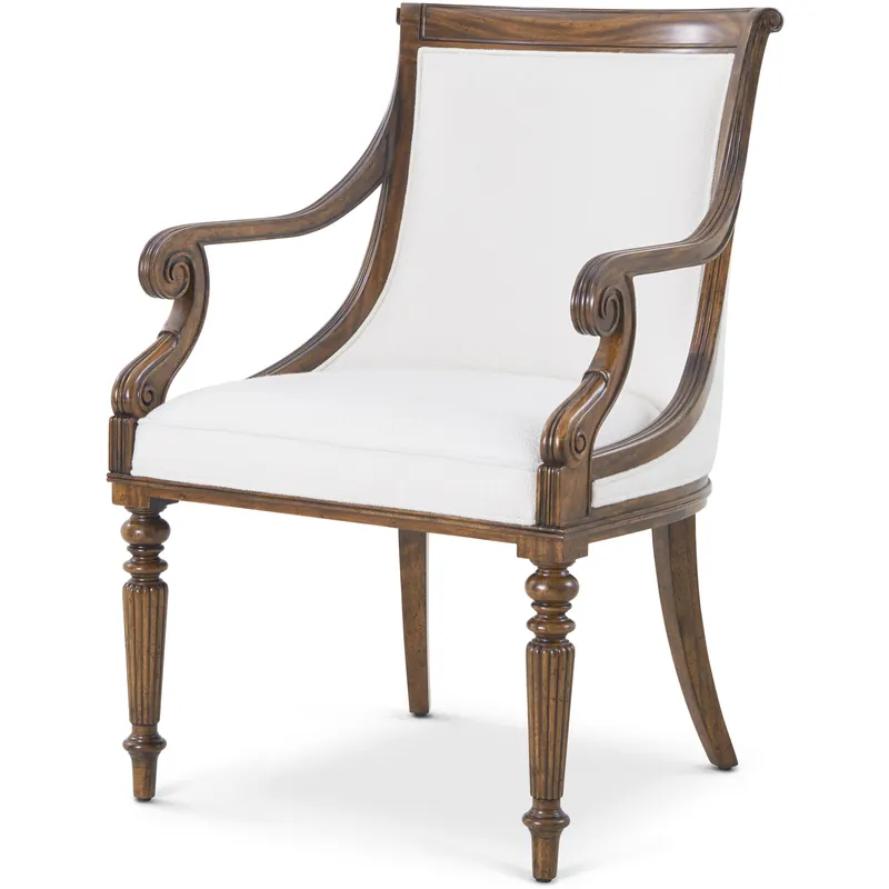 Floris Dining Armchair, Wooden, Upholstered, Althorp Living History One Day Deal