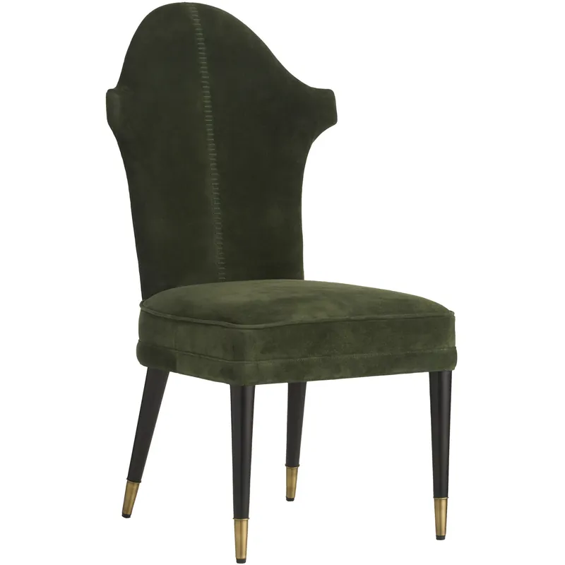 Best Choice Lincoln Forest and Ebony with Antique Brass Dining Chair