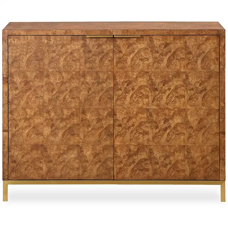 Jethro Burl Veneer and Gold 2 Door Cabinet Time-Limited