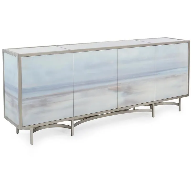 Carol Benson-Cobb's Simpatico Pewter Silver Cabinet, 4 Door Final Sale