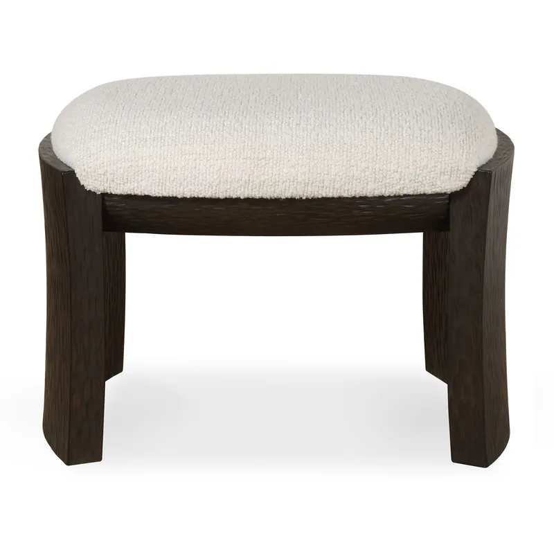 Fan Favorite Port Dark Walnut and White Bench