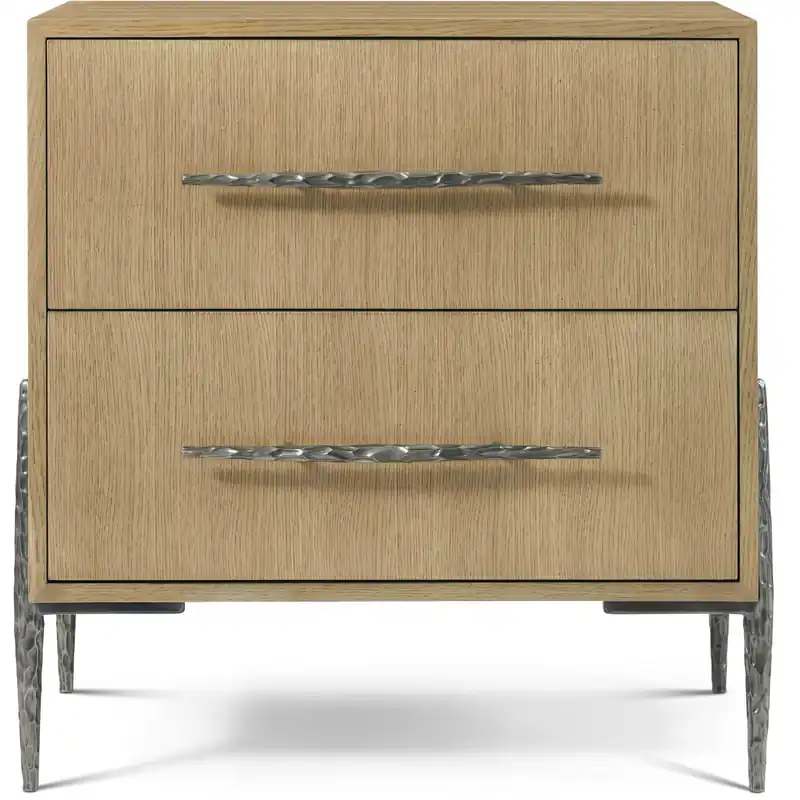 Viral Essence 30 X 28 inch Blonde Nightstand, Wooden, 2-Drawer